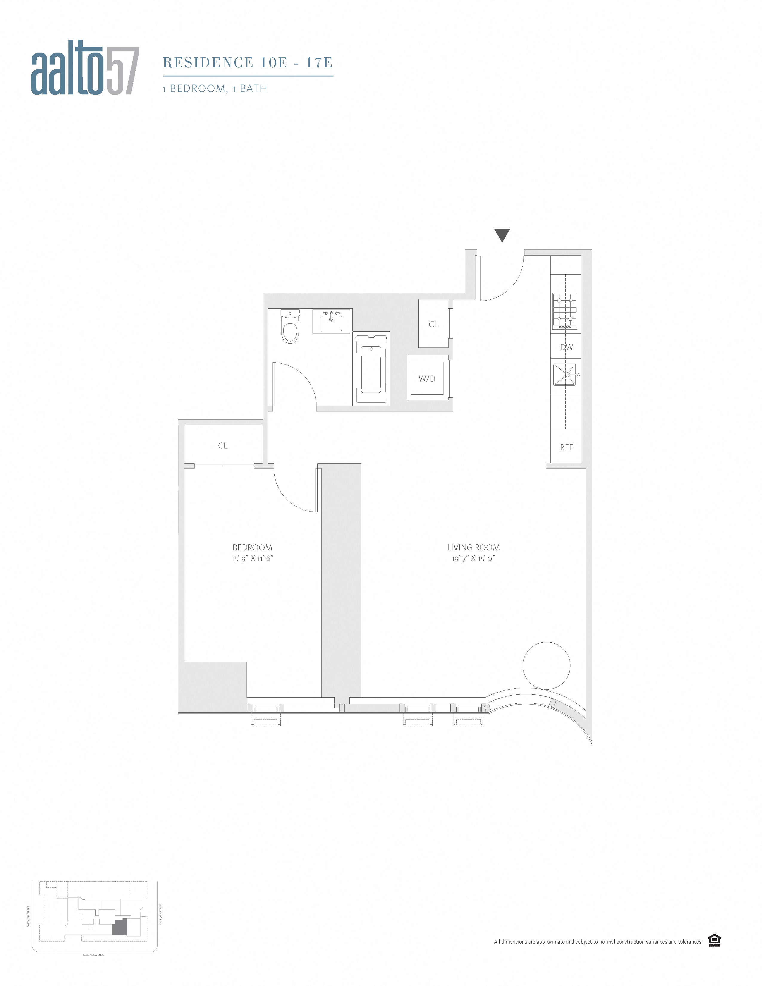 Apartment 15E floorplan